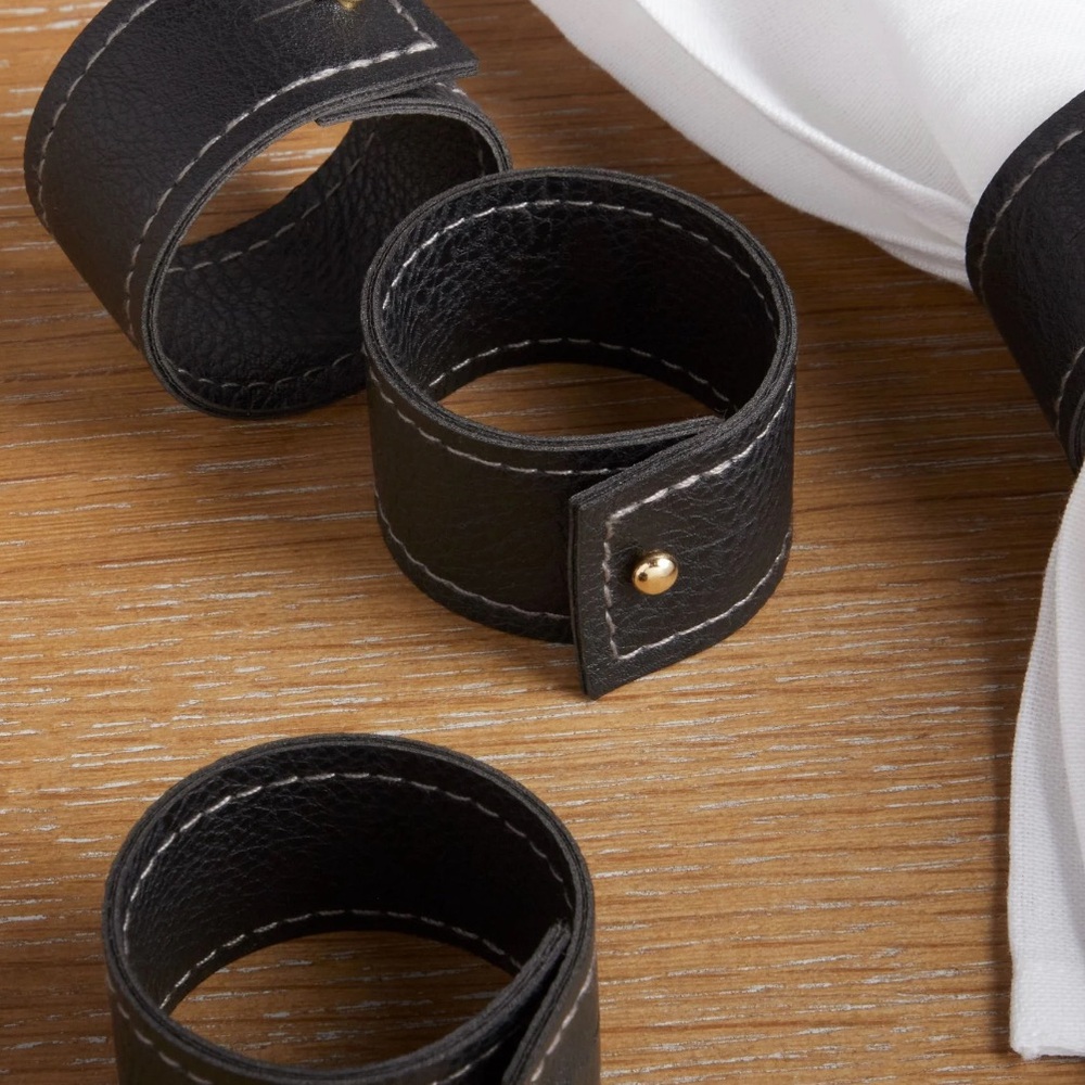 Better Homes And Gardens White Napkins with Black Holders - Picture 4 of 6